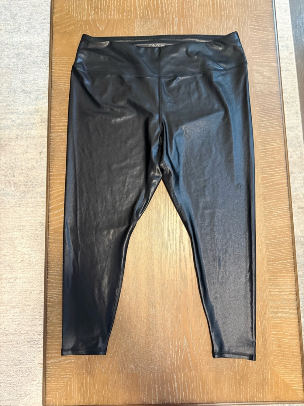 Maurices Black Faux Leather Leggings